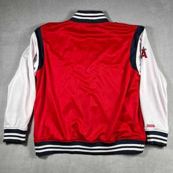 Los Angeles Angels Jacket Mens 2XL Red White MLB Baseball Stitches Athletic Gear - Picture 9 of 10